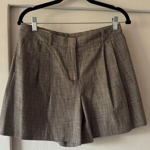 Zara Women's Tan Checkered Shorts